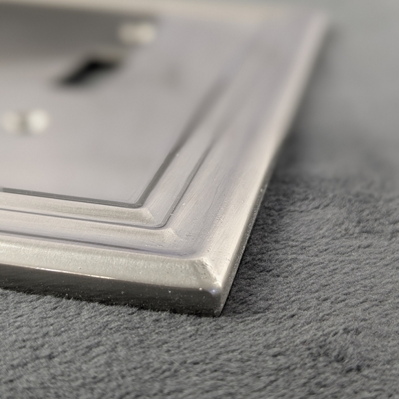 Liberty Emery Brushed Nickel Two Toggle Switch Plate Light Cover 2 Gang Hampton - Picture 4 of 6